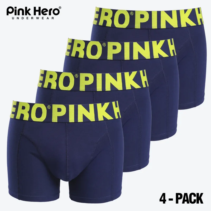4 Stück PINKHERO Modische Unterhosen für Herren, stilvolle, bequeme und weiche Slips für Herren, Baumwollunterwäsche, Boxershorts, Calzoncillos Hombre