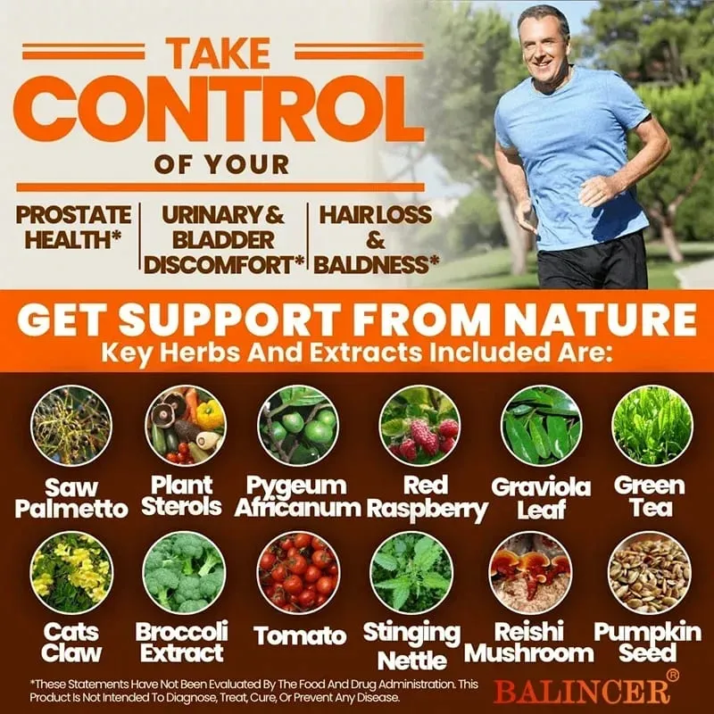 Prostate Supplements for Men - Men's Health Supplements for Prostate Health Hair Urinary Health Bladder and Urinary Issues — image 5