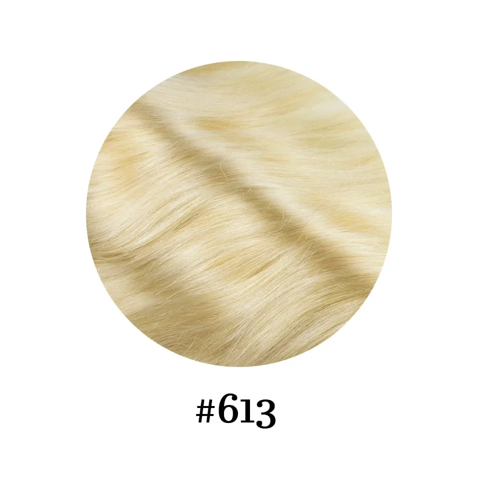 Clip in One Piece Straight 10inches with 5clips Human Hair Extension Brazilian Remy Hairpiece Clip in Hair Extensions Natural — image 9