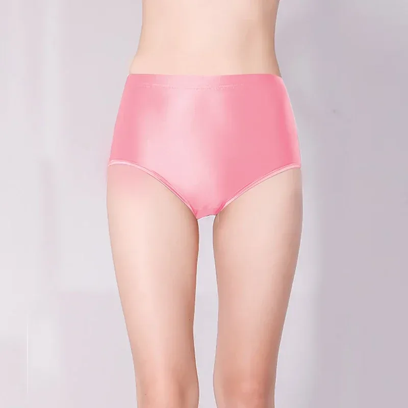 Glossy Seamless Spandex Shorts Silky Smooth Sexy Solid Pants High Waist Tights Biker Running Workout underwear men briefs