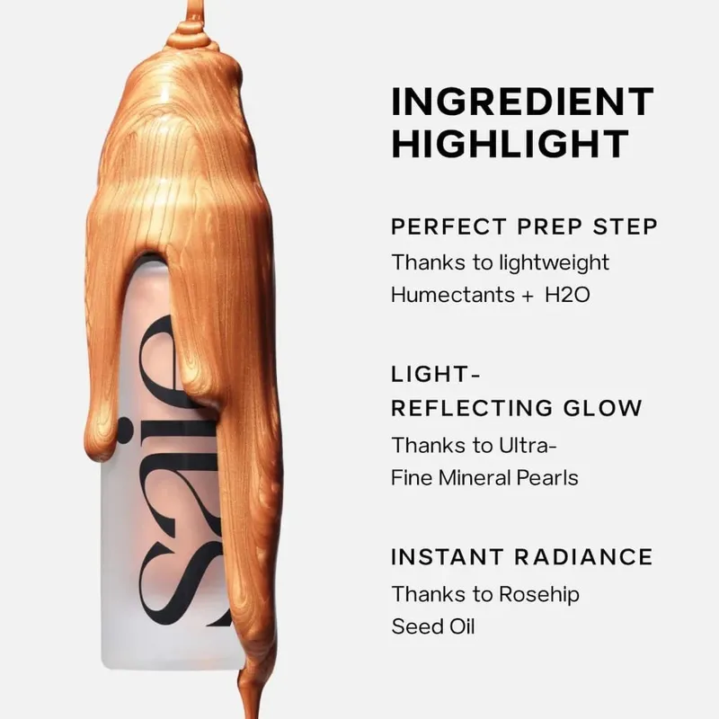 Saie Hydrating Glowy Gel Liquid Highlighter Dewy Natural Radiance Sun-kissed Face Body Contour Vegan Clean Beauty Illuminator — image 7