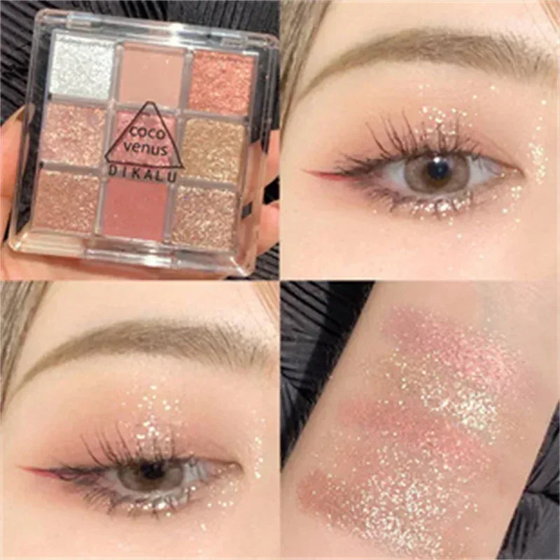 9-Grid Eyeshadow Palette Glitter Pearlescent Matte Acrylic Transparent Eye Shadow Makeup Long Lasting Women Beauty Cosmetics 1PC — image 4