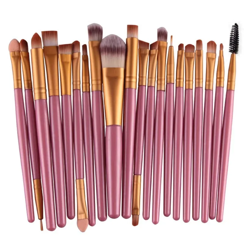20 PCS Makeup Brush Set Eye Shadow Brush Set Foundation Brush Beauty Tools Soft Man-made Fibers Full Set Makeup Brush — image 3