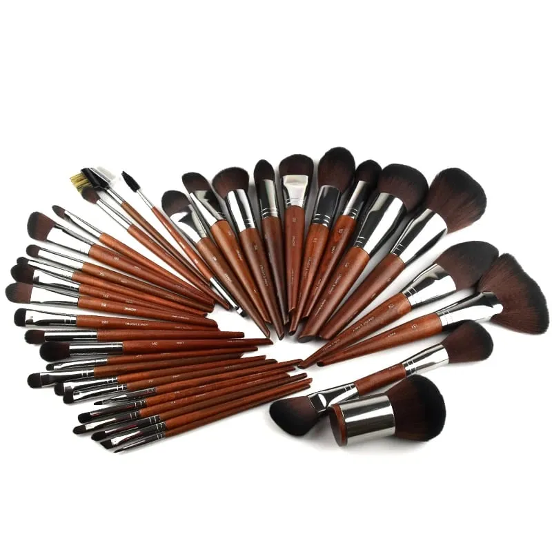 2pc/35pcs MF Natural Wood Soft Makeup Brushes Powder Foundation Concealer Make Up Brush Blush Synthetic Hair Shadow Tools — image 1