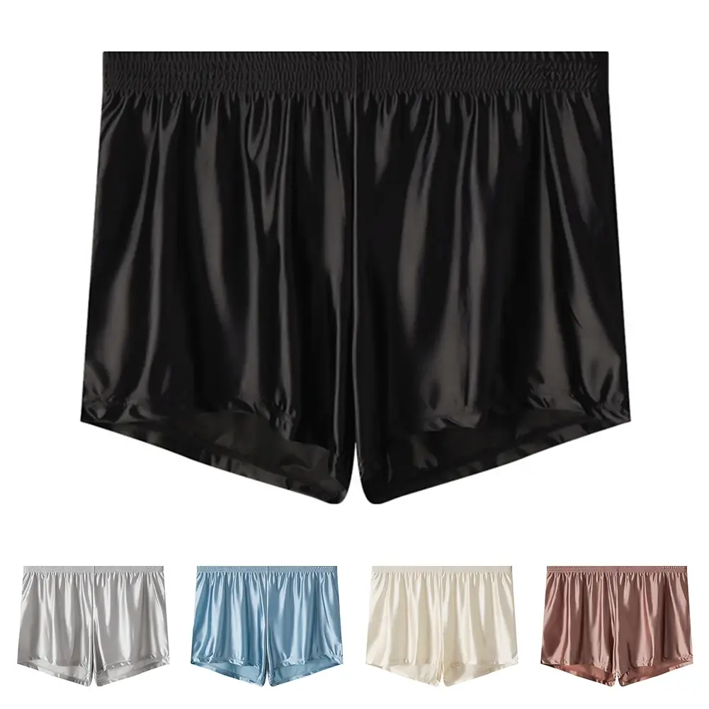 1 Máy Tính Nam Ice Silk Mịn Chắc Chắn Quần Lót Boxer Quần Lót L-3XL Kích Thước Lớn Rời Đồ Ngủ Quần Lót Thân Liền Mạch Thoải Mái Đồ Ngủ — image 13