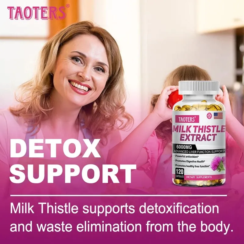 Milk Thistle 6000 Mg Silymarin and Dandelion Root for Liver Health and Antioxidant Detoxification — image 5