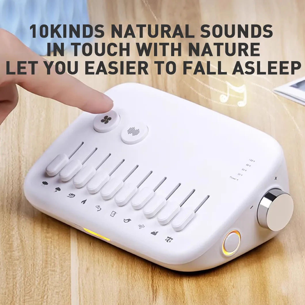 1 stk Mini Sleep Sound Machine 10 beroligende naturlyde Bærbar Mini Sleep Sound Machine Noise Cancelling — image 5