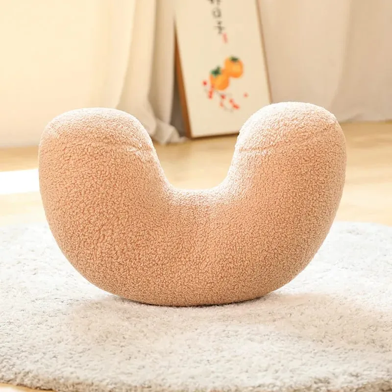 INS Popular Plush Yellow Moon Ball Shape Cushion Stuffed Donut Twist Bar Throw Pillow Home Decoration Room Pillow Birthday Gift — image 13