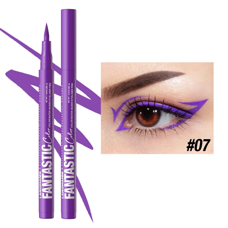 Matte Blue Black Liquid Eyeliner Pen Waterproof 12 Colors Ultra-thin Colorful Eyeliner Smooth Quick-Drying Eye Liner Pen Makeup — image 9