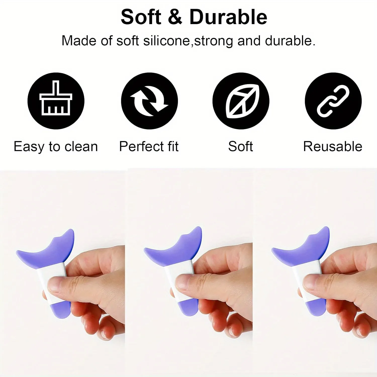 3-in-1 Silicone Eye Makeup Assistant Tool - Mascara Shield Eyeliner Guide & Detachable Eyeshadow Applicator Eye Makeup Brushes — image 6