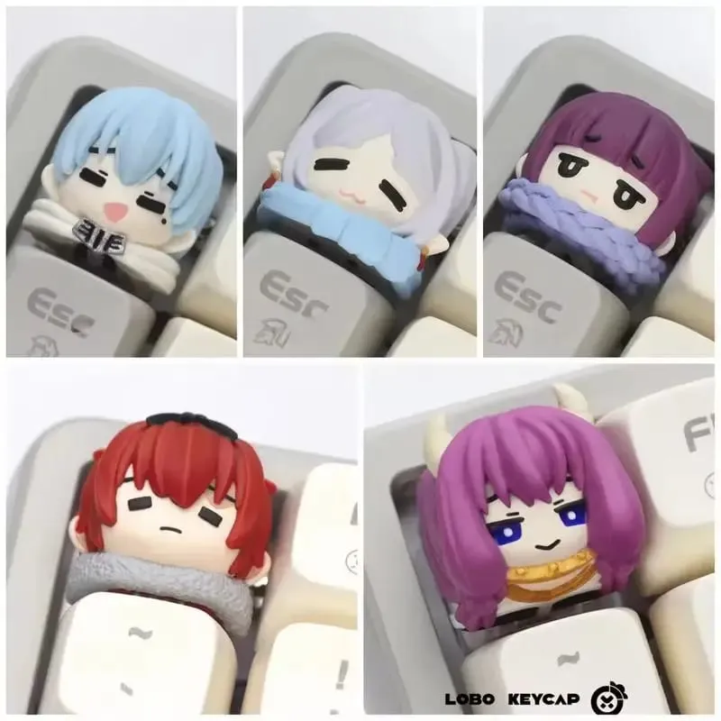 Anime Frieden Theme Series Single Keycap Personalized Resin Fern Cartoon Character Model Toy Mechanical Keyboard Esc Decor Gifts — image 1