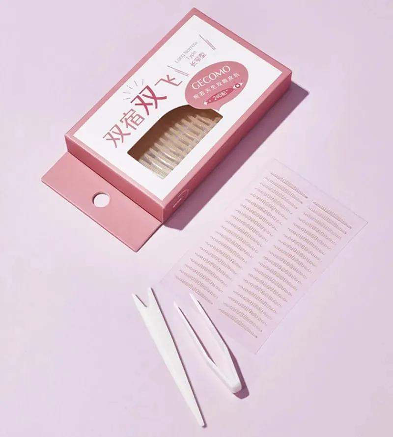 960PCS Invisible Double Eyelid Tape Sticker Long Lasting Double-Fold Self-Adhesive Paste Clear Beige Big Eye Tools