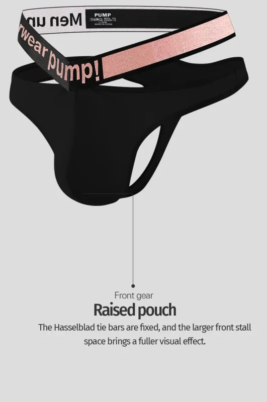 Segitiga Kecil Trendi Pria Remaja Pinggang Rendah Pas Badan Pengangkat Pinggul Pita Elastis Gradien Merah Muda V-neck Menggantung — image 13
