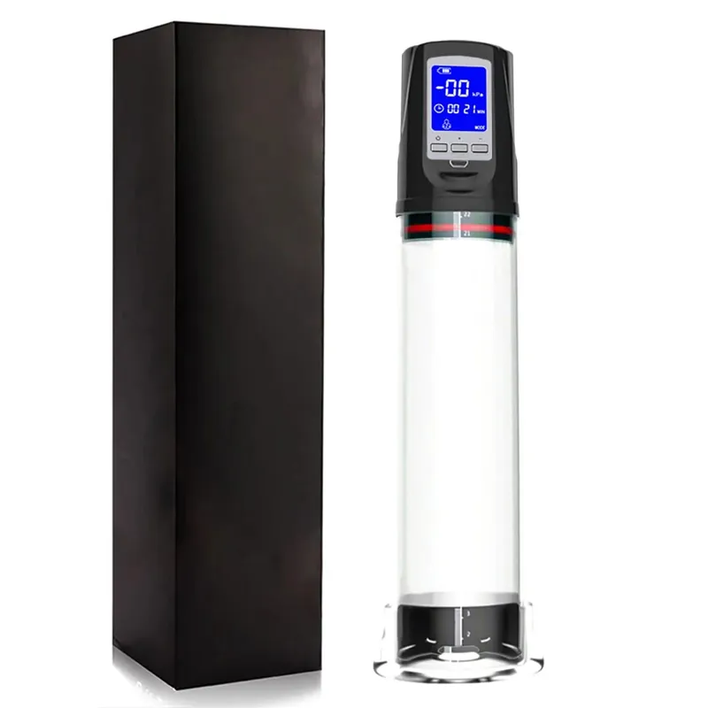Automatic 4 Suction Modes Vacuum Penis Pump Vacuum Sex Toys for Male Masturbation Penis Extender Vacuum Pump Enlargement