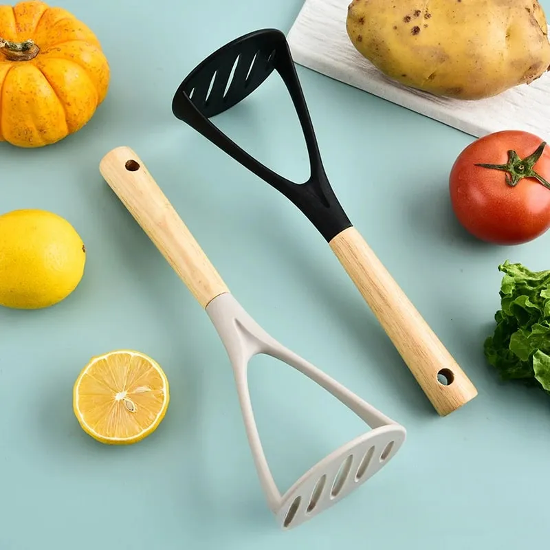 Cross-border kitchen tools Silicone potato press purer Garlic press Potato purer Resistant to high temperatures — image 2