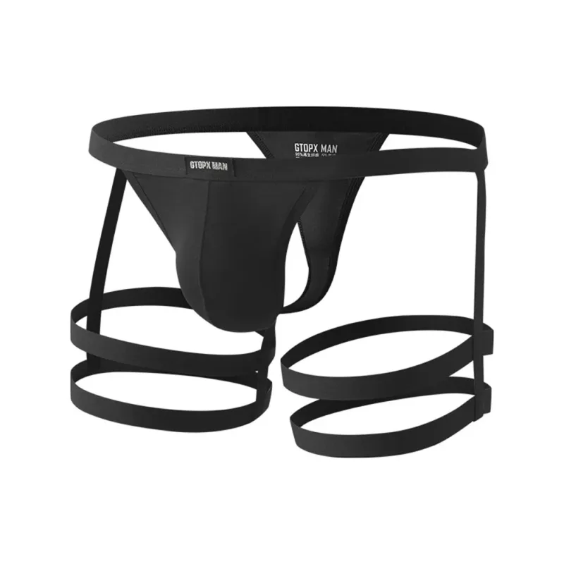 Slip perizoma elastico traspirante da uomo con bretelle a vita bassa con design a tasca convessa a U adatto per la primavera estate autunno inverno
