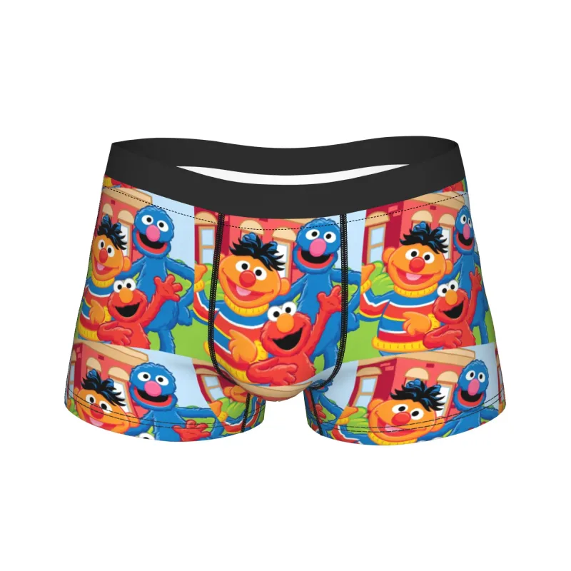 S-Sesames Streets Tango Elmo & Grover Unterwäsche Herren Shorts Slips Lustige Boxershorts Qualität Customs Oversize Höschen — image 29