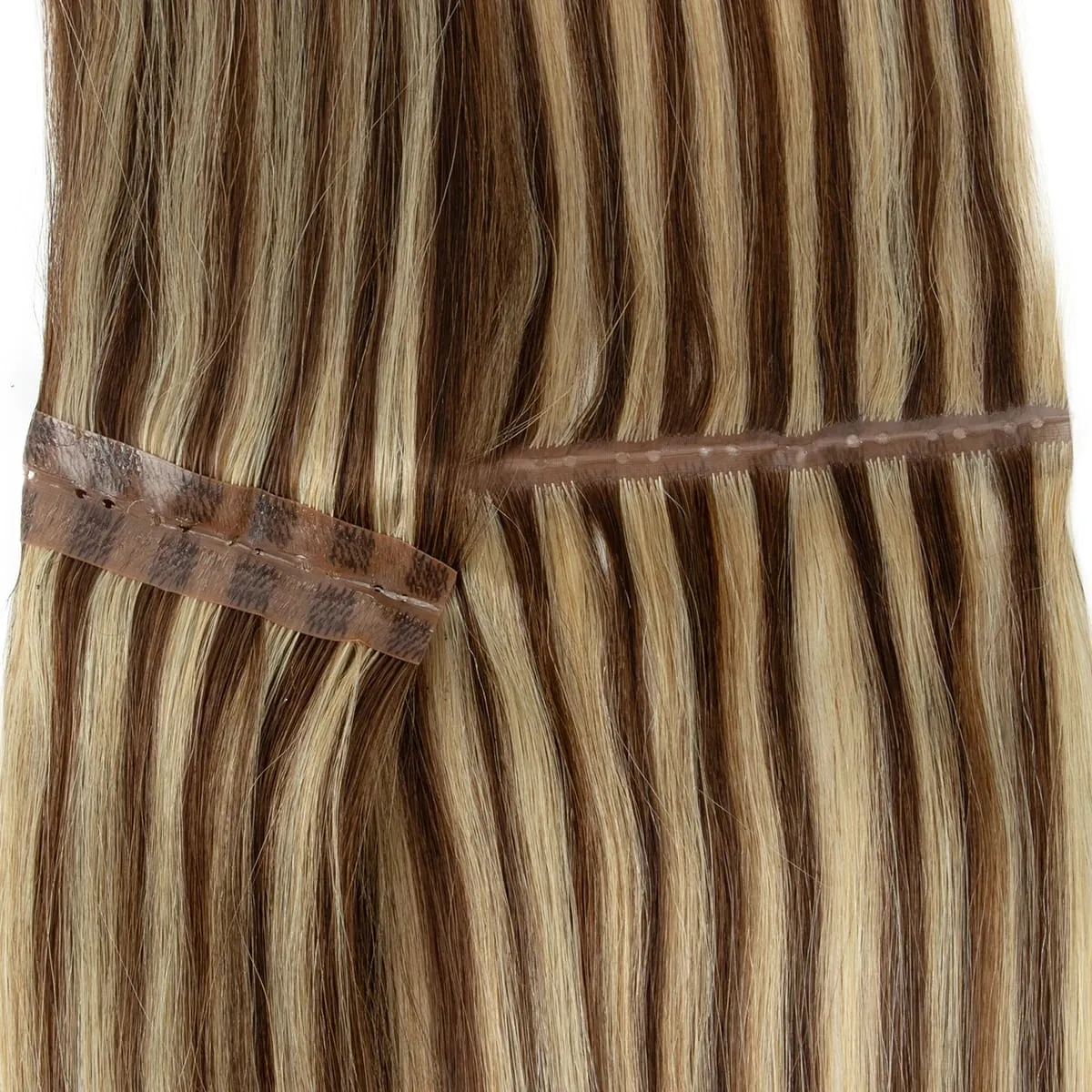 XO Twin Tabs Butterfly Hair Weft Extensions Lidské vlasy Dvojitá injekce PU Weft Hole Ploché Twin Tabs Skutečné přírodní mikrolinkové vlasy