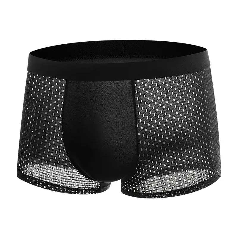 Men Breathable Ice Silk Mesh Men's Soft Breathable Underwear With Moisture-wicking Technology U Design For Comfort — image 10