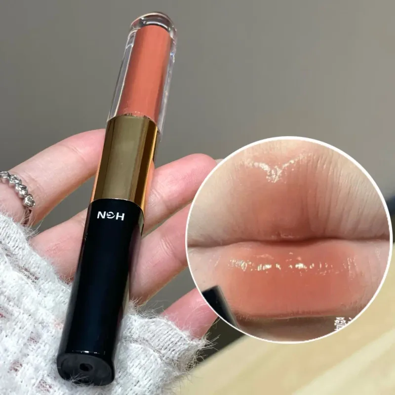 Hgn Dual Ended Matte and Gloss Lip Gloss Soft Matte Dewy Glossy Long Lasting Color Brighten Skin Tone Multi Makeup Styles — image 5