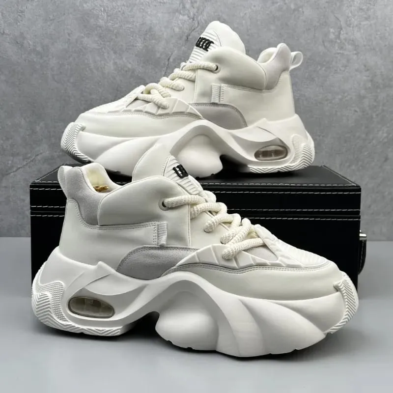 Men's Chunky Sneakers 2025 Spring Fashion Comfortable Sneakers Platform Vulcanized Shoes for Men Running Footwear Tenis Hombres