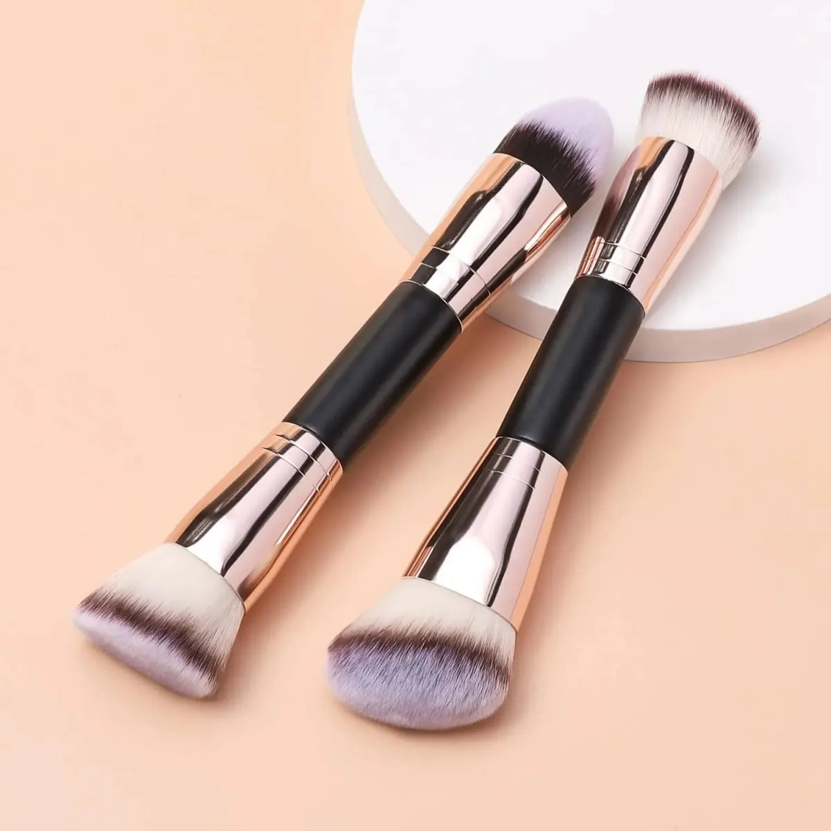 Foundation Makeup Brush Double Ended Makeup Brushes For Blending Liquid Powder Concealer Cream Cosmetics Blush Brush — image 2
