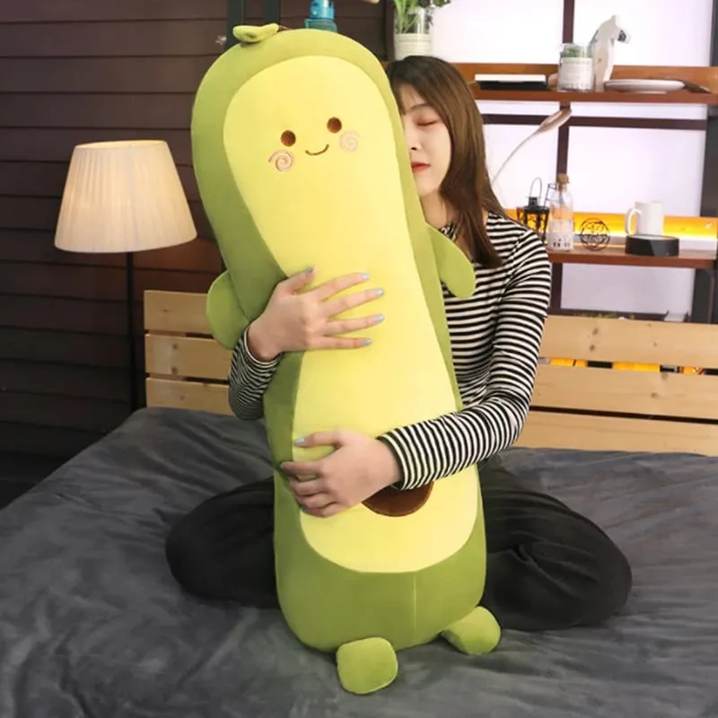 45-55CM Big Lovely Fruit Avocado Plush Pillow Children's Sleeping Pillow Large Doll Stuffed Sofa Holiday Gift Kawaii Creative — image 3