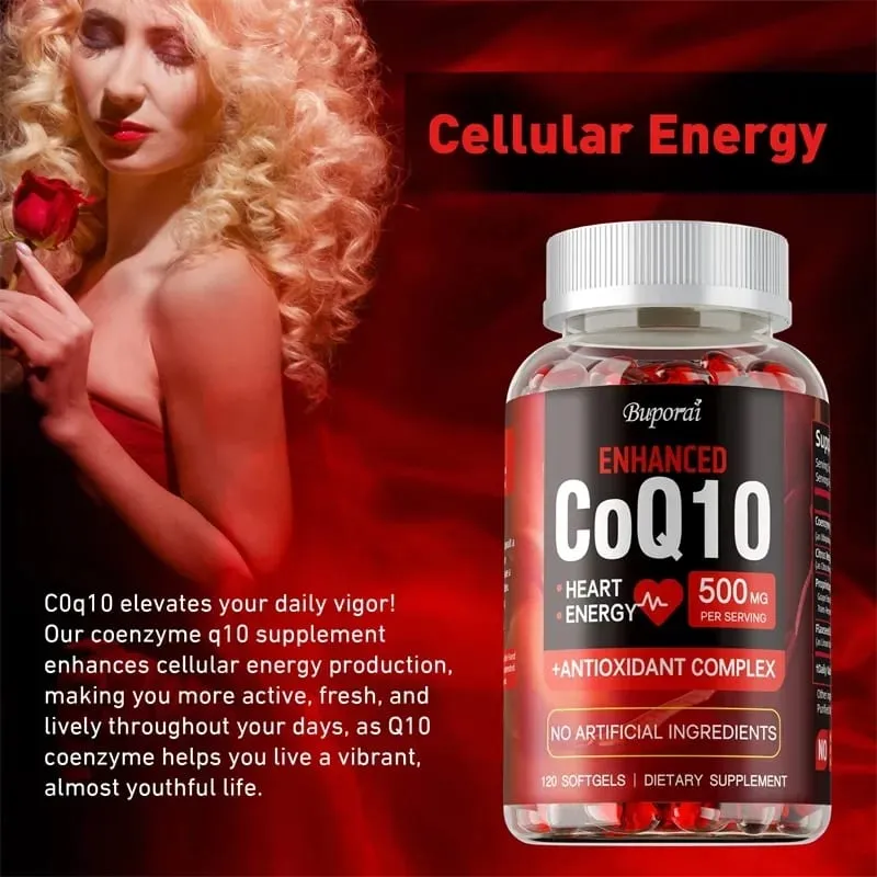CoQ10-Ergänzung – Superabsorbierendes Antioxidans, gut für Herzgesundheit und Energieproduktion, Coenzym Q10-Vitamin — image 4