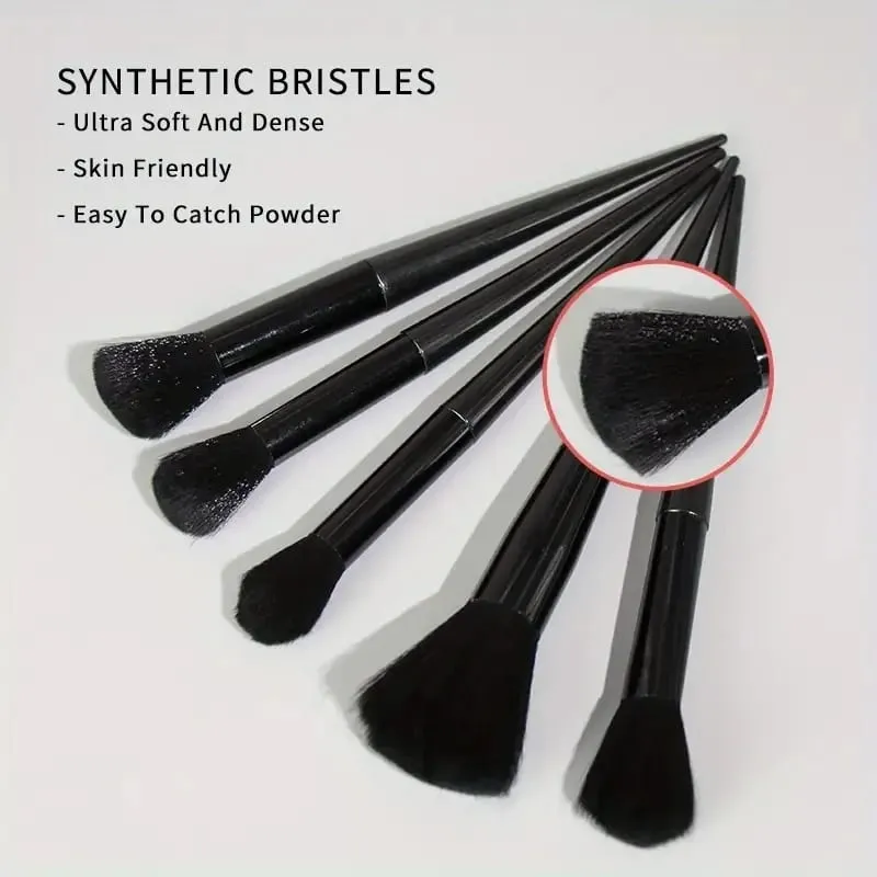 13PCS Black Makeup Brushes Set Powder Foundation Blush Kabuki Blending Makeup Beauty Tools Brochas Maquillaje for Cosmetics — image 5