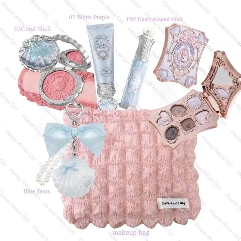 Flower Knows Shell's Jewel Collection Makeup Kit Full Professional Face Palette Blush Eyeshadow Lip Cream Highlighter Balm Sets — image 11