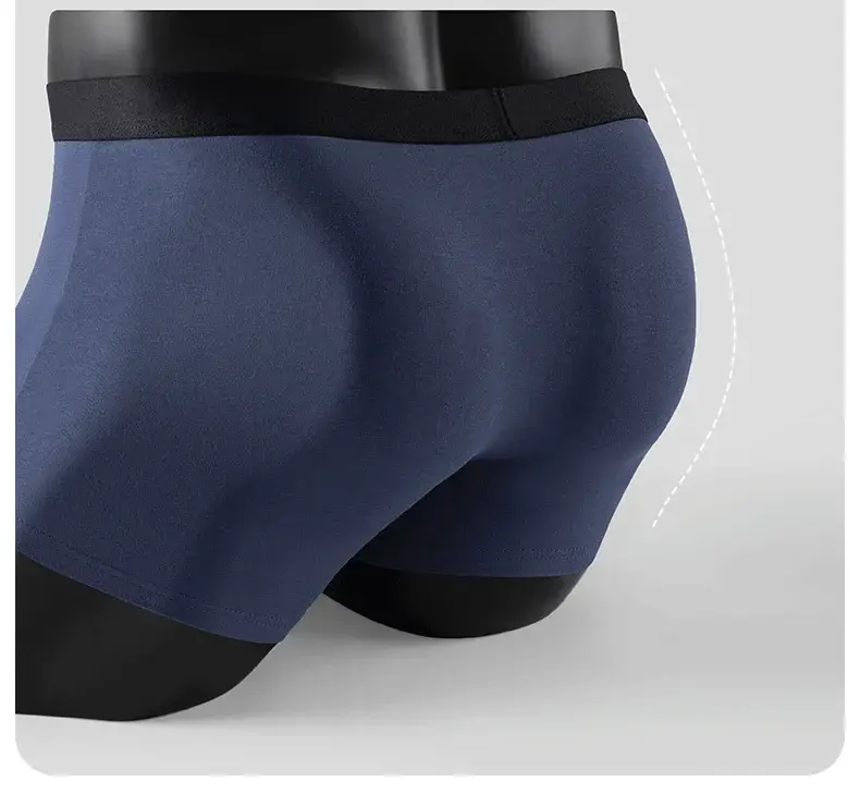 MiiOW 3Pcs Cotton Men Underwear Antibacterial Crotch Men's Panties Breathable Man Underpants Solid Comfortable Mens Boxer Briefs