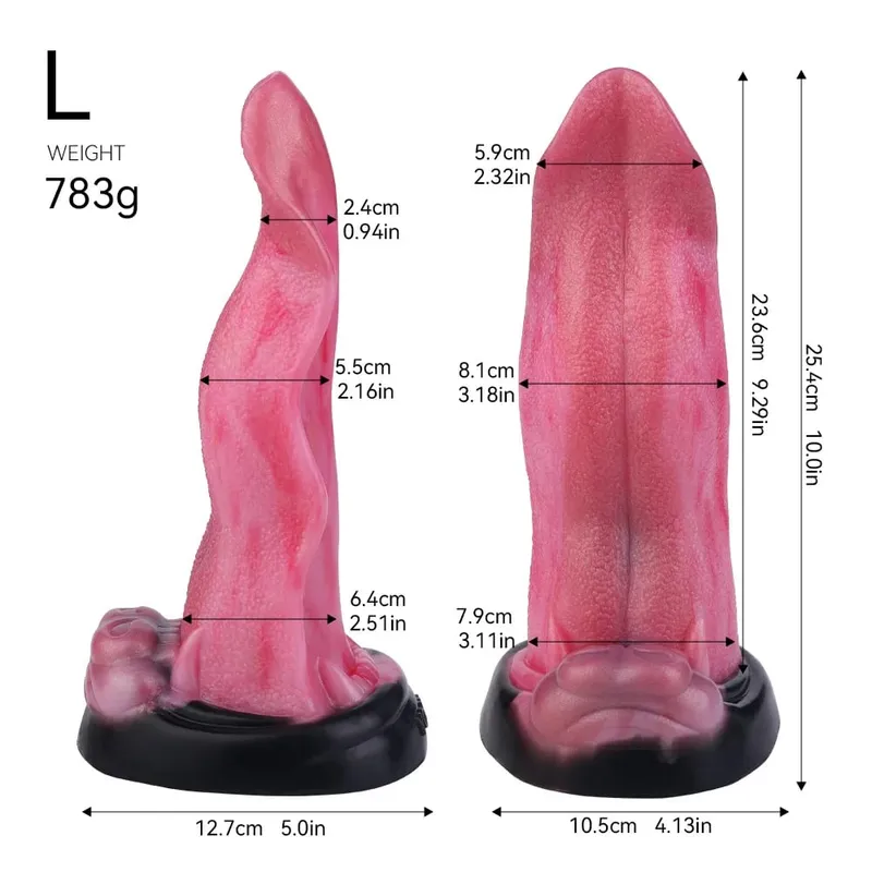 Dildo Monster Lebar dengan Pengisap Kuat Ukuran S L Sumbat Bokong Lembut Sumbat Anal Penis Dilator Anus Mainan Seks Menggoda untuk Wanita — image 8