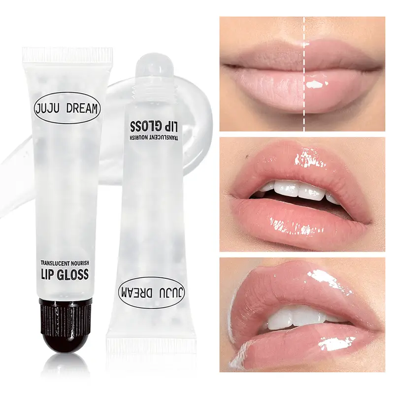 Clear Nourishing Lip Gloss Hydrating Lip Balm for Dry Lips Long Lasting Glass Shine Finish Glossy Lip Makeup Wear Alone