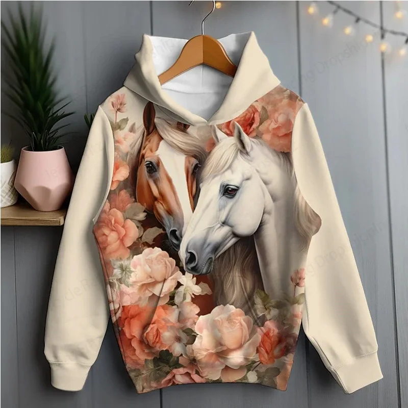 Sweatshirt Haiwan Lucu Ayam Tupai Kuda Arnab Cetak 3d Hoodie Lelaki Wanita Fesyen Oversize Hoodies Wanita Sweat Street Coat — image 2