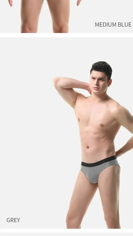 3PC Ice silk texture briefs, super cool on the skin in summer, enjoy the silky touch — image 24