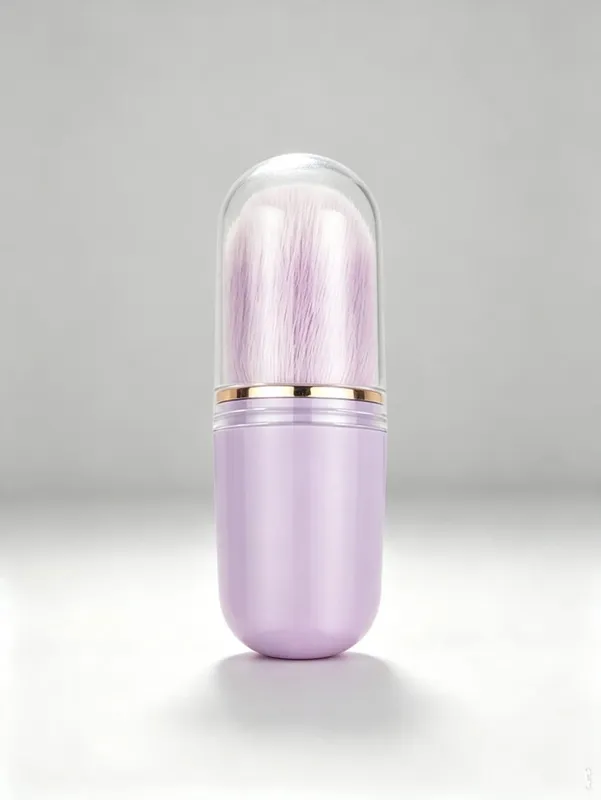 Jednodílný zasouvací štětec na make-up s mini kapslí Multifunkční cestovní štětec na make-up s ochranným uzávěrem Přenosný nástroj na make-up vhodný pro konturování tvářenek s korektorem na cestách a jako dárek — image 8