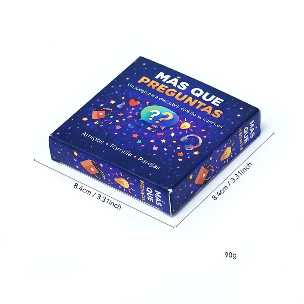 Español Mas Que Preguntas Juego de Cartas de Preguntas para Amigos Familia y Parejas Juego de Mesa Conversacional — image 2