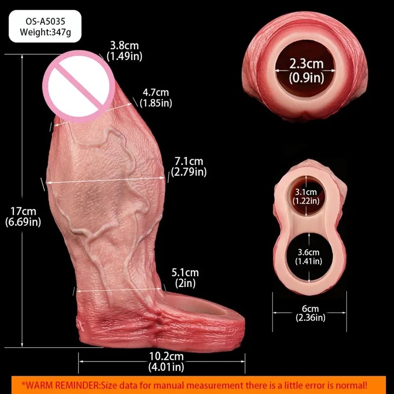 무선 제어 현실적인 중공 딜도 부드러운 실리콘 페니스 슬리브 콘돔 남성 딕 강화제 지연 사정 섹스 토이 — image 15
