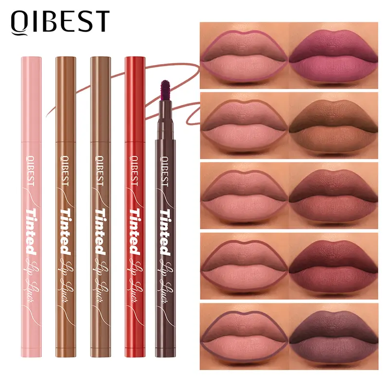 5 Colors Lipstick Lipliner Nude Matte Lip Liner Pen Non-Drying Waterproof Plumping Outline The Lips Contour Makeup Beauty