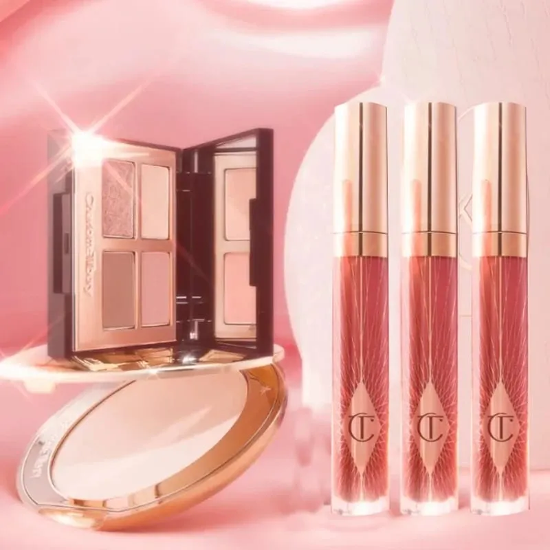 Charlotte Tilbury CT Makeup Set Water Light Collagen Lip Moisturizer Pressed Powder for Flawless Finish Four-color Eyeshadow — image 1