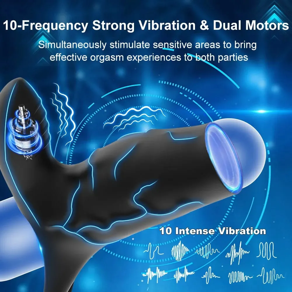 Vibrating Penis Sleeve 10 Modes Cock Ring G Spot Stimulate Vibrator Sex Toys for Men Penis Delay Ejaculation Erection Trainer 18 — image 4