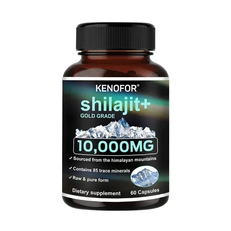 Himalayan Original and Pure Shilajit Capsules Rich in Natural Fulvic Acid and 85+ Trace Minerals Gluten Free Supplement