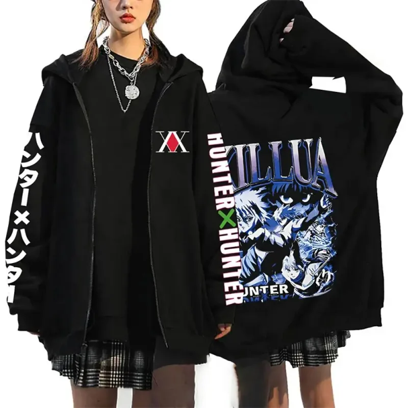 Unisex Anime Hunter X Hunter Killua Zoldyck Gon Print Hoodie Zip Hoodies Loose Casual Streetwear Men And Women Classic Simple — image 28
