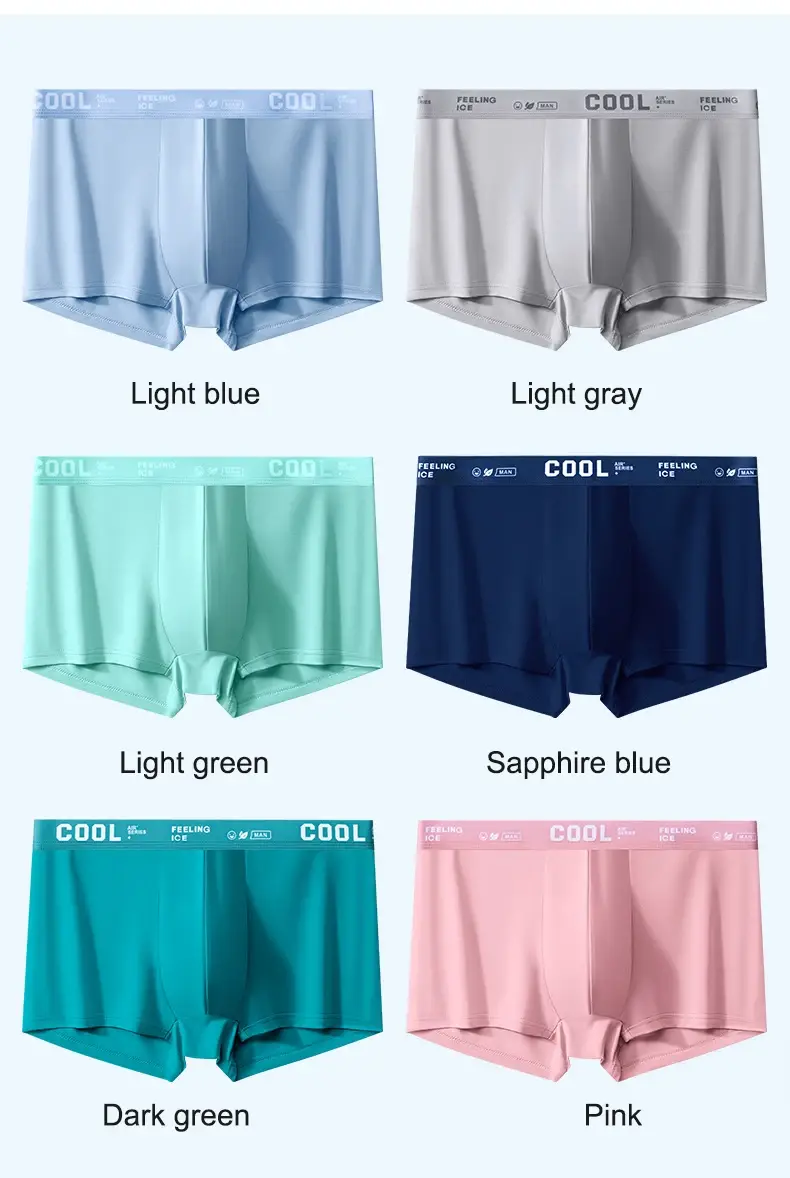 Boxers Ice Silk Man Underwear Graphene Men Underpants Breathable Comfortable Men's Panties Ultrathin Shorts Trunk Plus Size 6XL — image 13