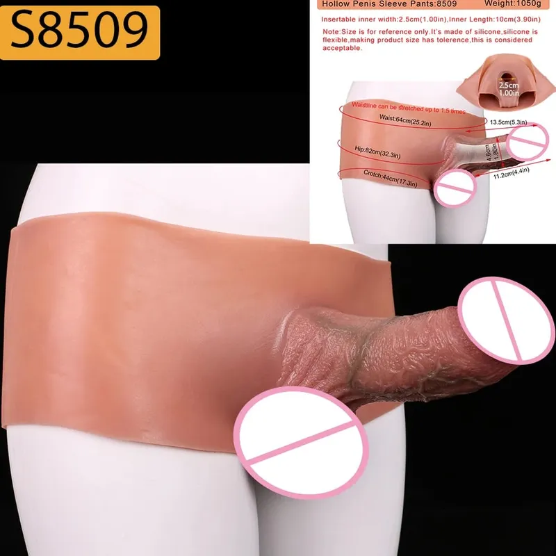 Strap-On Lifelike Penis Cover насадка на член Large Hollow DildoPants Intimate Adult Sex Toy for Couples Sex — image 25