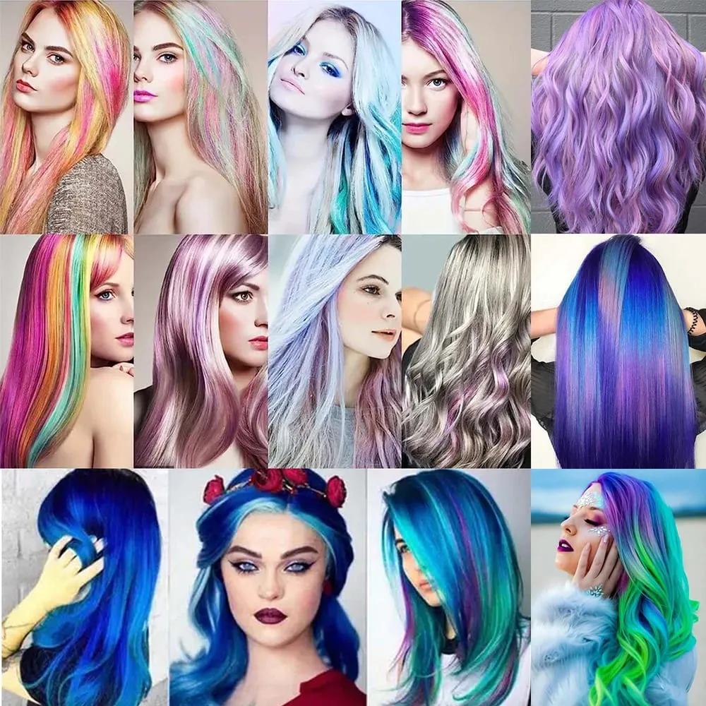 22Inches 6Pce/Set Y2K Style Multicolor Synthetic Straight Hair Gorgeous Pink Highlights Clip In Extensions For Party Cosplay — image 7