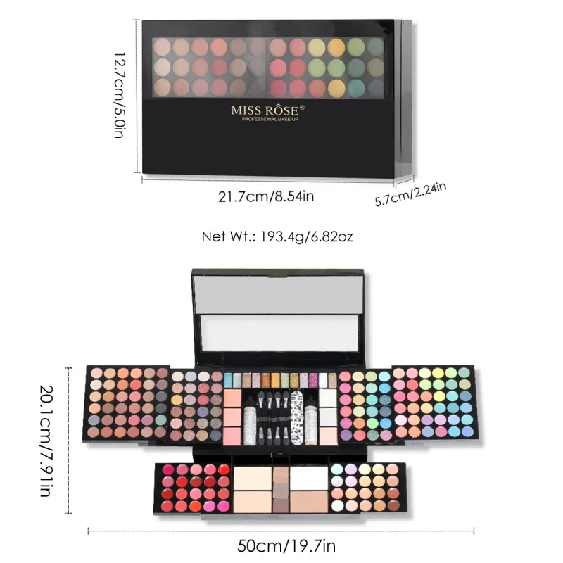 120 Colors All-in-One Makeup Palette Matte Eyeshadow Highlight Lipstick Eyeliner - Face Beauty Cosmetic Makeup Box