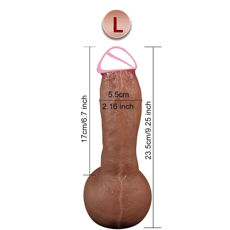3 Sizes Soft Skin Feel Realistic Thick Dildo Adult Masturbation Silicone Dick Big Penis Anal Plug 18+ Sex Toy for Men Women Gay