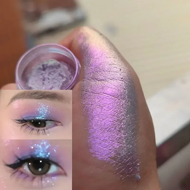 Glitter Eyeshadow Powder Long Lasting Chrome Chameleon Holographic Eyeshadow Powder Pigment Eye Makeup For Women Cosmetic — image 6