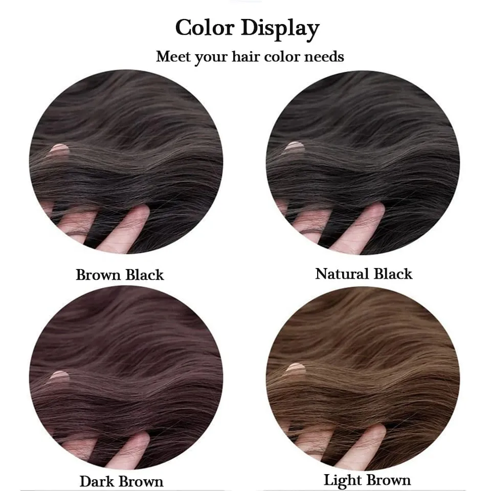 22inch Syntheic Long Straight Hair Extension V-shaped Layered 4 Clips Invisible Hairpiece Wig for Women Top of the Head Increase — image 6